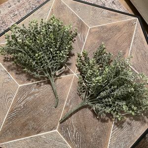 Faux green plant stems